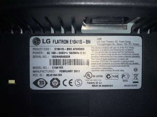 LG SUPER Energy Saving LED LCD Monitor