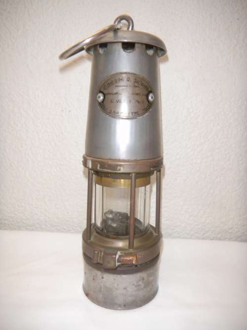 Miners Safety Lamp, genuine numbered item, made by Green & Sons