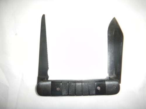 Antique Knife, assumed Military origin, with blade and saw
