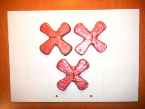 SOLID COPPER CROSSES, SET OF 3