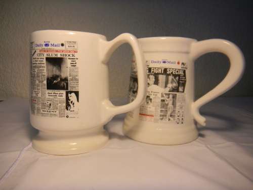 VINTAGE BEER MUGS - S A ASSOCIATED NEWSPAPERS - 1973