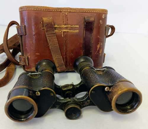 Antique/Vintage CARL ZEISS Jena DF 8X German War Military Binoculars