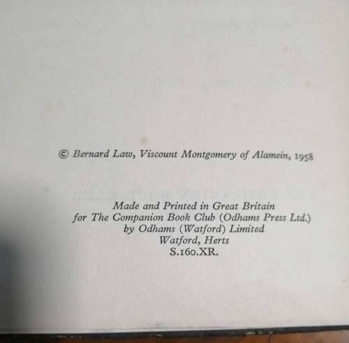Montgomery of Alamein - Memoirs - Signed by FM Montgomery