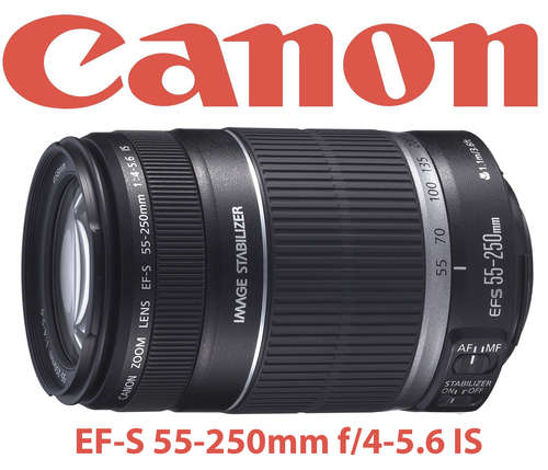 Canon EF-S 55-250mm 4-5.6 IS with lens Hood,Caps & UV filter *** NO RESERVES ***