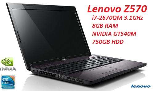 AS NEW - LENOVO IDEAPAD Z570 - 2nd Gen i7 Quad Core - 8GB RAM - 1GB NVIDIA - WARRANTY + EXTRA'S
