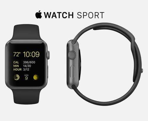 APPLE WATCH 42mm | Space Gray Aluminium Case Black Sport Band |