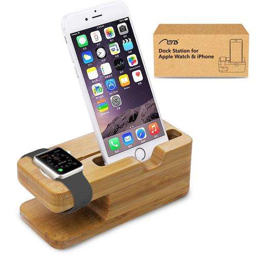 Apple Watch Stand, Aerb Bamboo Charging Stand Docking Station 38mm and 42mm