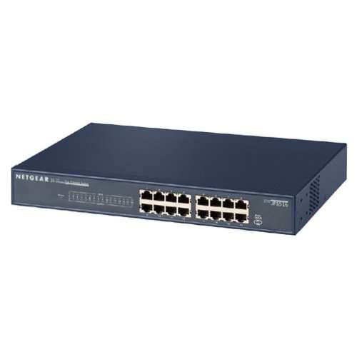 Netgear ProSafe 16 Port 10/100 Network Switch (JSF516) with free 24 Port Patch Panel