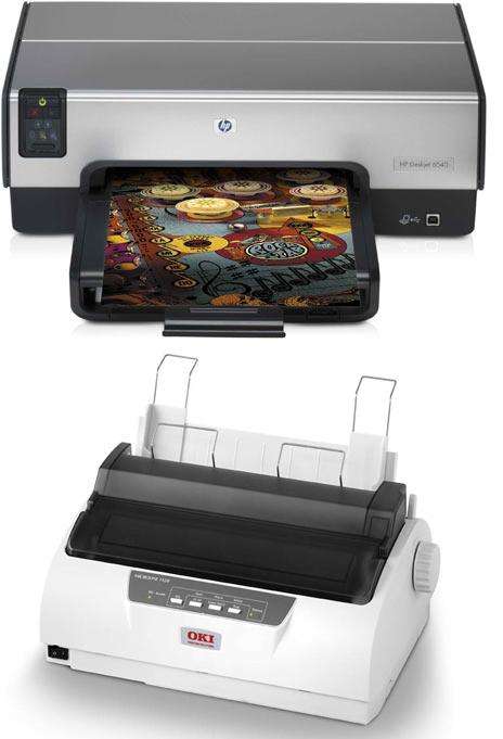 *** CRAZY AUCTION *** 2 x AS NEW PRINTERS *** OKI ML1120 & HP DESKJET ***