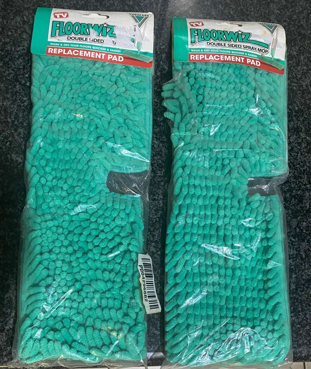 2 x FLOORWIZ DOUBLE SIDED SPRAY MOP REPLACEMENT PADS