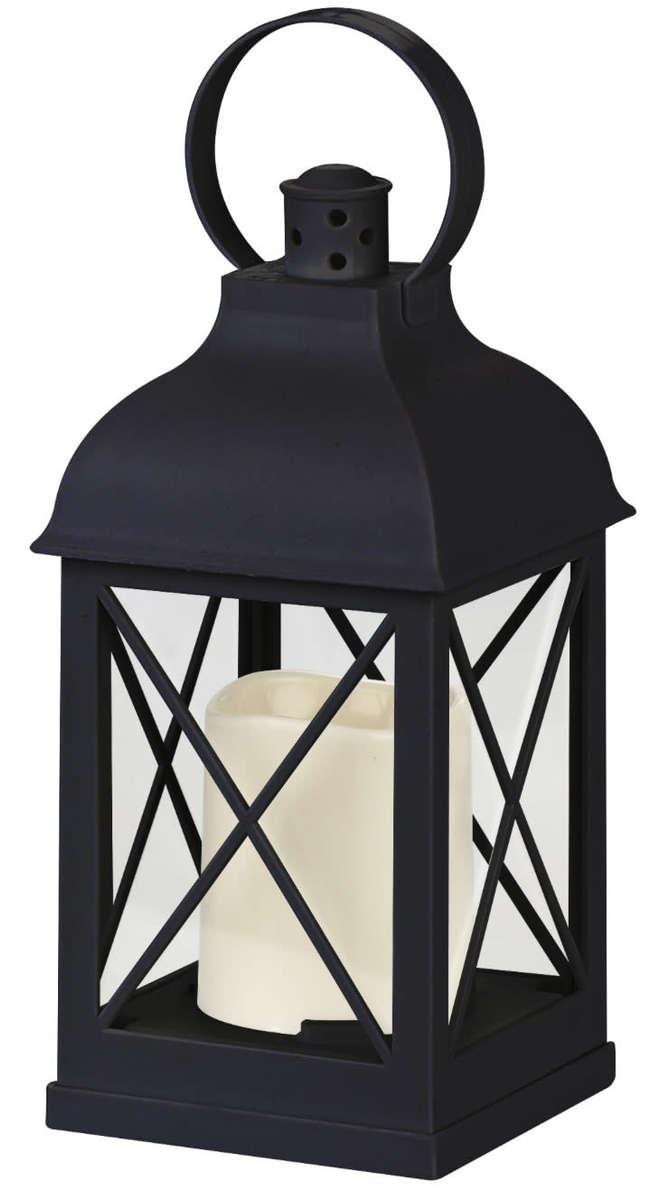Home Quip Vintage Black Lantern Battery Operated