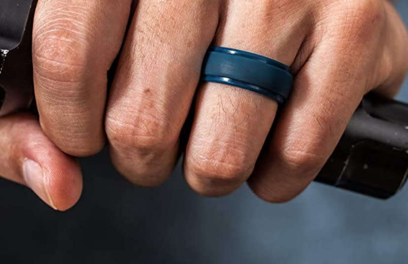 Syolo Men`s Silicon - Blue Combo pack (Size: 22.33mm)