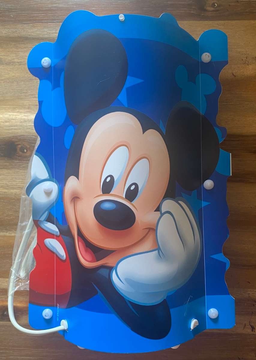 Disney Mickey Mouse Pendant Lamp + 2 Bedside Table Lamps