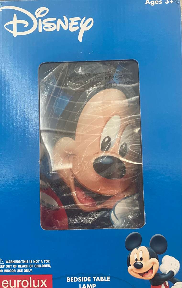 Disney Mickey Mouse Pendant Lamp + 2 Bedside Table Lamps