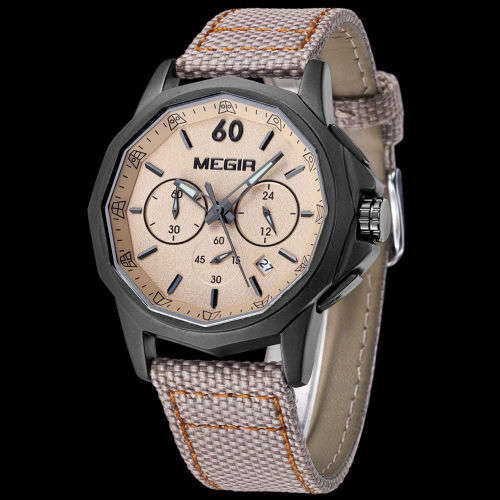 MEGIR Military Chronograph Gents Quartz Dress Watch"LATEST RELEASE!!"