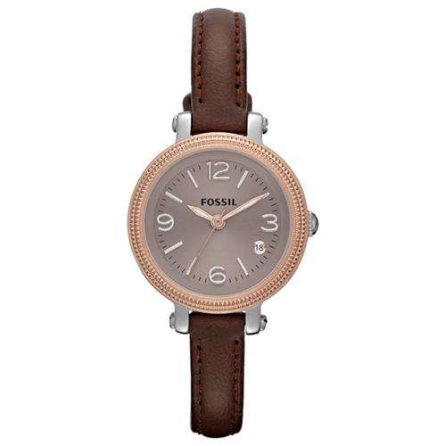 **NEW** FOSSIL Heather Mini Ladies Brown Leather  Quartz Watch(STUNNING TIMEPIECE!)