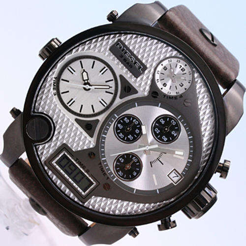 New DIESEL (MR DADDY) Brown Leather Chronograph Gents Watch "FOR THE BRAVE AT HEART!"