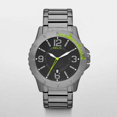 **NEW** RELIC (By FOSSIL) Gresham Gunmetal Gents Quartz Sports Watch"GREAT VALUE"