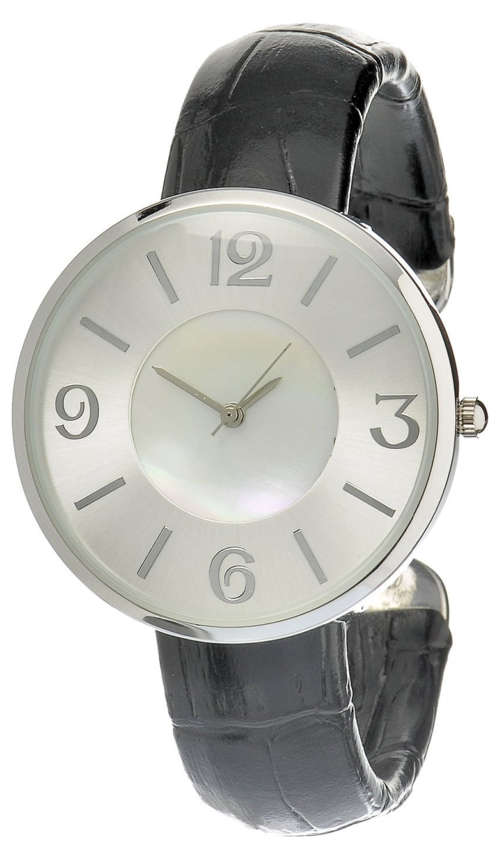 **NEW** FMD (By FOSSIL) Analog Black Leather Bangle Ladies Quartz Dress Watch