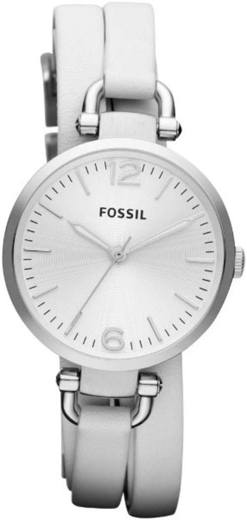 **NEW** FOSSIL Georgia White Leather Bracelet Ladies Quartz Watch(STUNNING TIMEPIECE!)