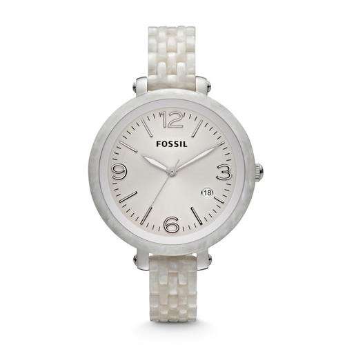 **NEW** FOSSIL Heather XL Pearlized White Ladies Quartz Watch(STUNNING TIMEPIECE!)