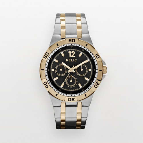 **NEW** RELIC (By FOSSIL) Garret 2-Tone Multifunction Quartz Gents Watch"GREAT VALUE"