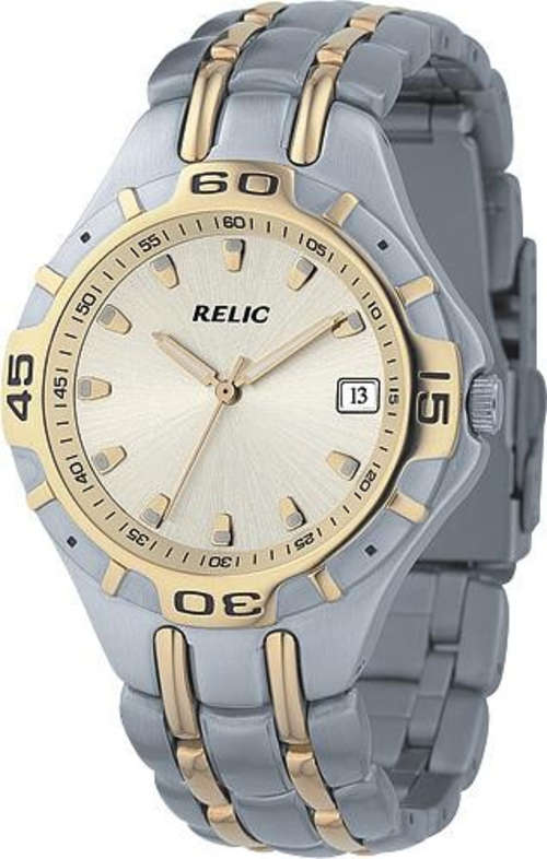 RELIC (by FOSSIL) Champagne dial 2-Tone Gents Quartz Dress Watch