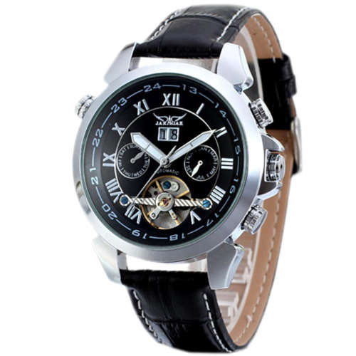 JARAGAR Luxury Tourbillon Grande Date Mechanical Gents Dress Watch "BE DIFFERENT!!"