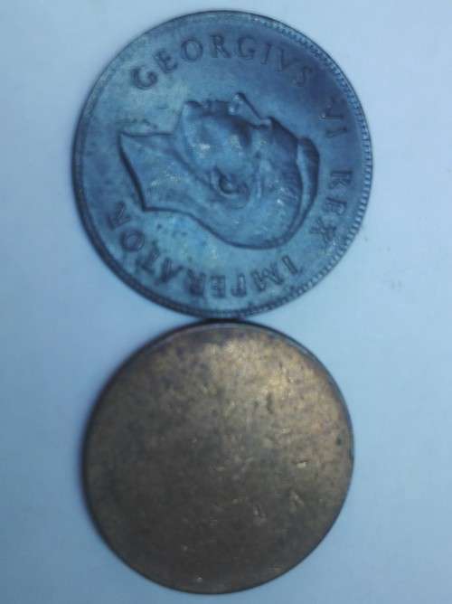 1942 Farthing with Blank coin