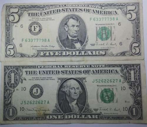 2 X DOLLAR NOTES....****