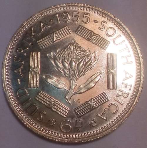 1955 6 Pence....LOW R1 START!!!!!!