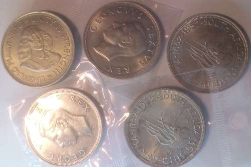 5 Shillings...Crowns....x5....BID ON ALL