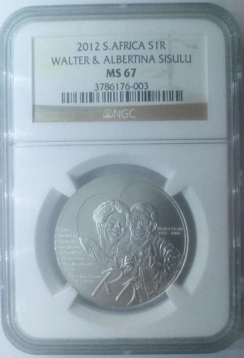 2012.Walter & Albertina Graded coin MS67 !!!