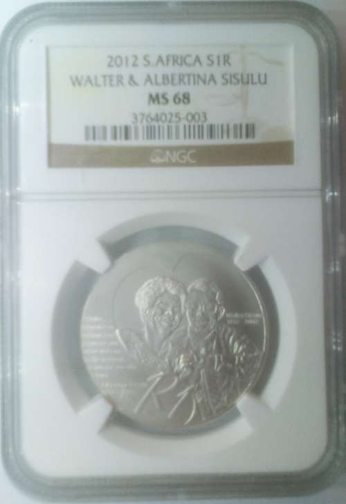 2012.Walter & Albertina Graded coin MS68 !!!