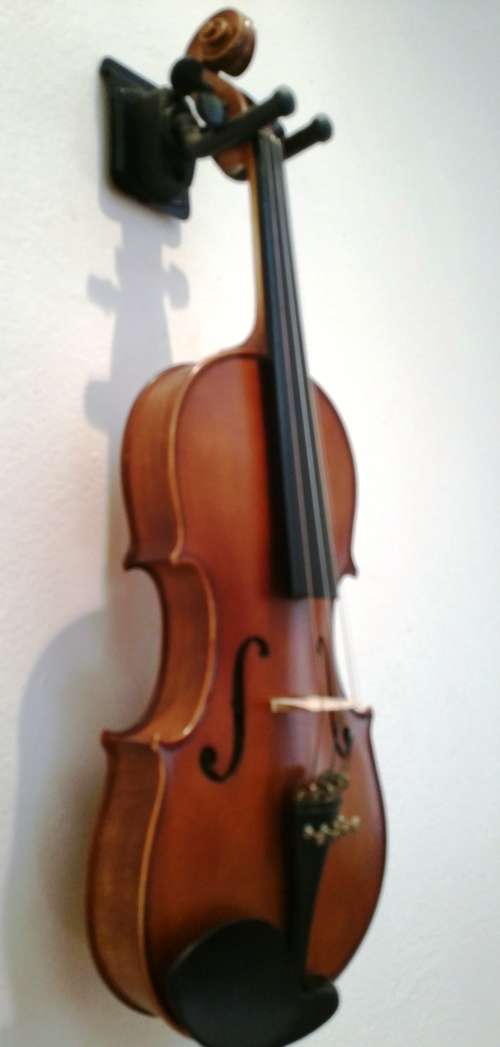 Violin + Bow + Shoulder Rest + Stand for Violin and Bow + Case + Tuner