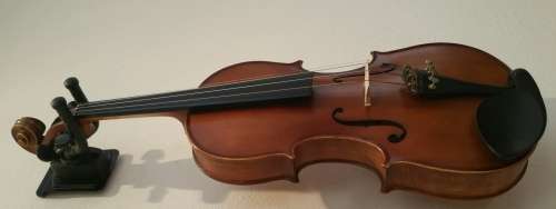 Violin + Bow + Shoulder Rest + Stand for Violin and Bow + Case + Tuner