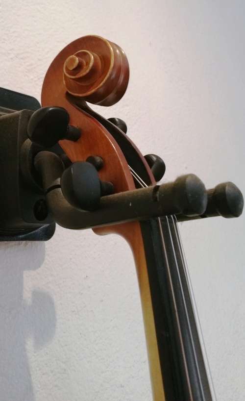Violin + Bow + Shoulder Rest + Stand for Violin and Bow + Case + Tuner