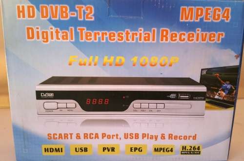 DIGITAL TERRESTRIAL RECEIVER - HD DVB-T2 - MPEG4 - FULL HD 1080P