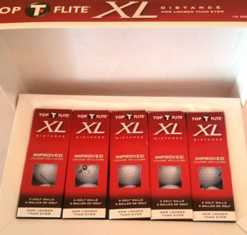 UNBEATABLE: TOP T FLITE XL BOX WITH 15 GOLF BALLS AND TWINPACK FOUNDERS CLUB GLOVES (MEN LEFT L)