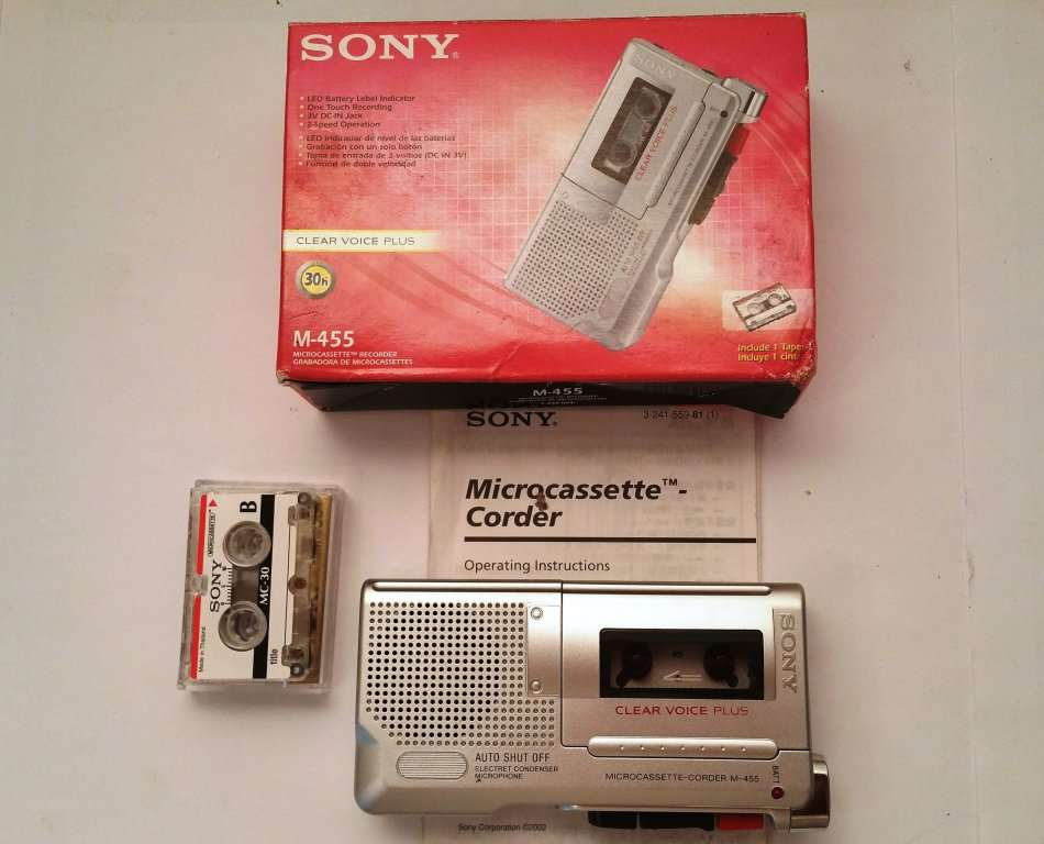 SONY M-455 MICROCASSETTE RECORDER