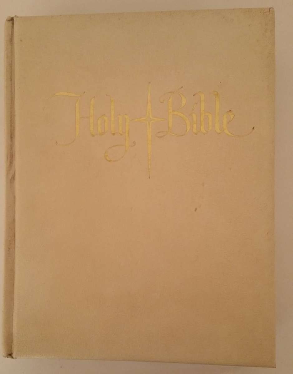 VINTAGE CATHOLIC HOLY BIBLE FROM THE CELLARS OF A CATHOLIC CHURCH - AMAZINGLY PRESERVED
