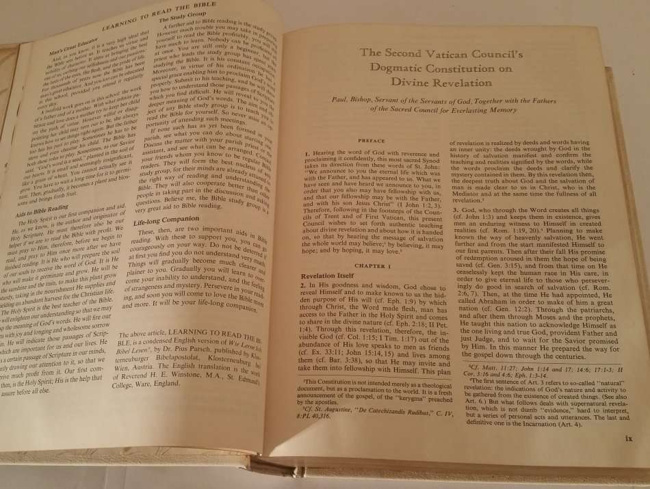 VINTAGE CATHOLIC HOLY BIBLE FROM THE CELLARS OF A CATHOLIC CHURCH - AMAZINGLY PRESERVED