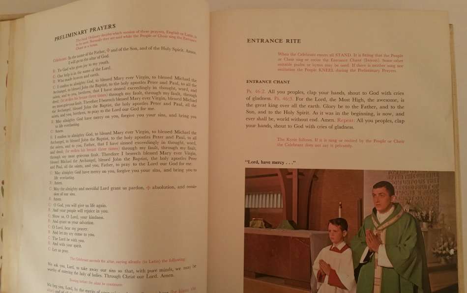 VINTAGE CATHOLIC HOLY BIBLE FROM THE CELLARS OF A CATHOLIC CHURCH - AMAZINGLY PRESERVED