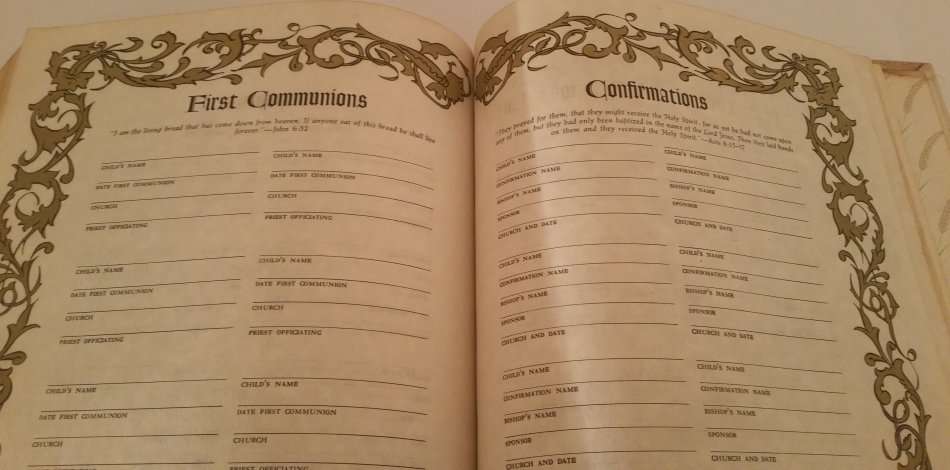 VINTAGE CATHOLIC HOLY BIBLE FROM THE CELLARS OF A CATHOLIC CHURCH - AMAZINGLY PRESERVED