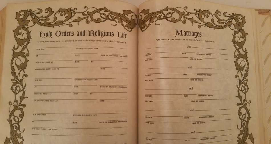 VINTAGE CATHOLIC HOLY BIBLE FROM THE CELLARS OF A CATHOLIC CHURCH - AMAZINGLY PRESERVED