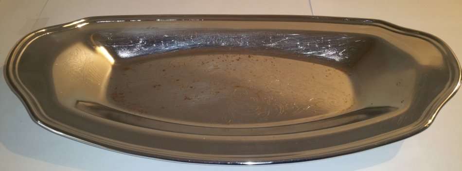 EXCLUSIVE BLUE GLASS LINED EPNS CRUET/CONDIMENT SET & PLATTER STAND **LESS 22 % AUGUST ONLY**