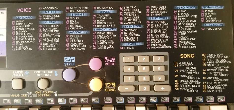 YAMAHA KEYBOARD PORTATONE - PSR-78