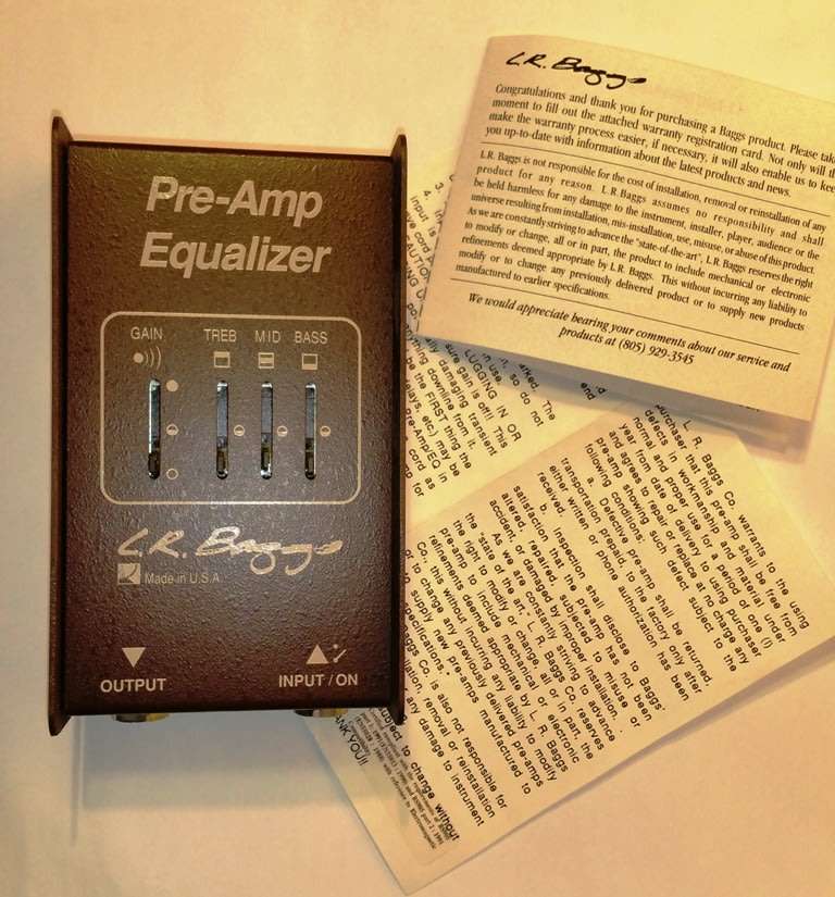L. R. BAGGS PRE-AMP EQUALIZER FOR ACOUSTIC GUITAR ~ RARE VINTAGE