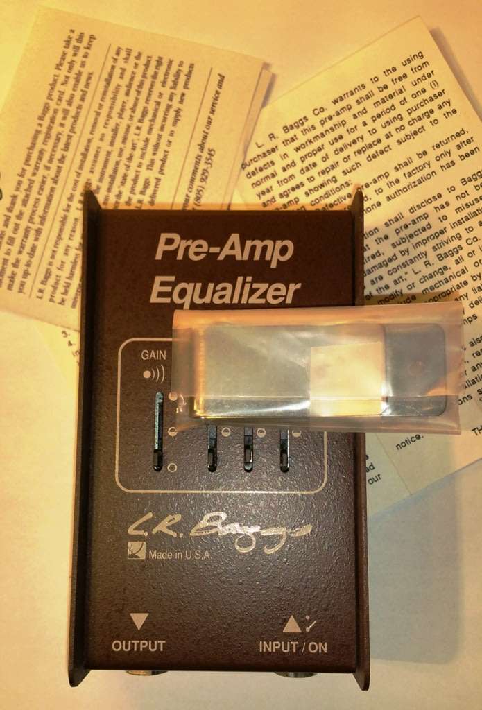 L. R. BAGGS PRE-AMP EQUALIZER FOR ACOUSTIC GUITAR ~ RARE VINTAGE