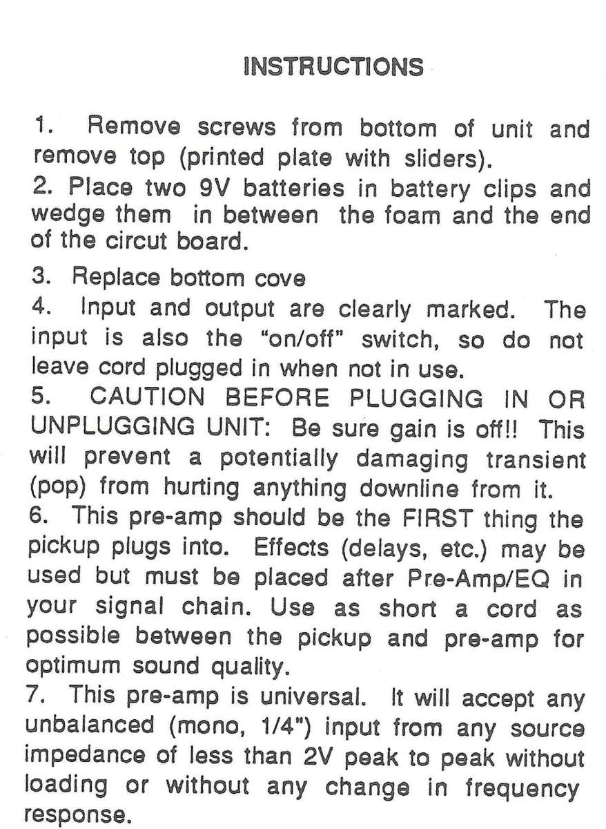 L. R. BAGGS PRE-AMP EQUALIZER FOR ACOUSTIC GUITAR ~ RARE VINTAGE